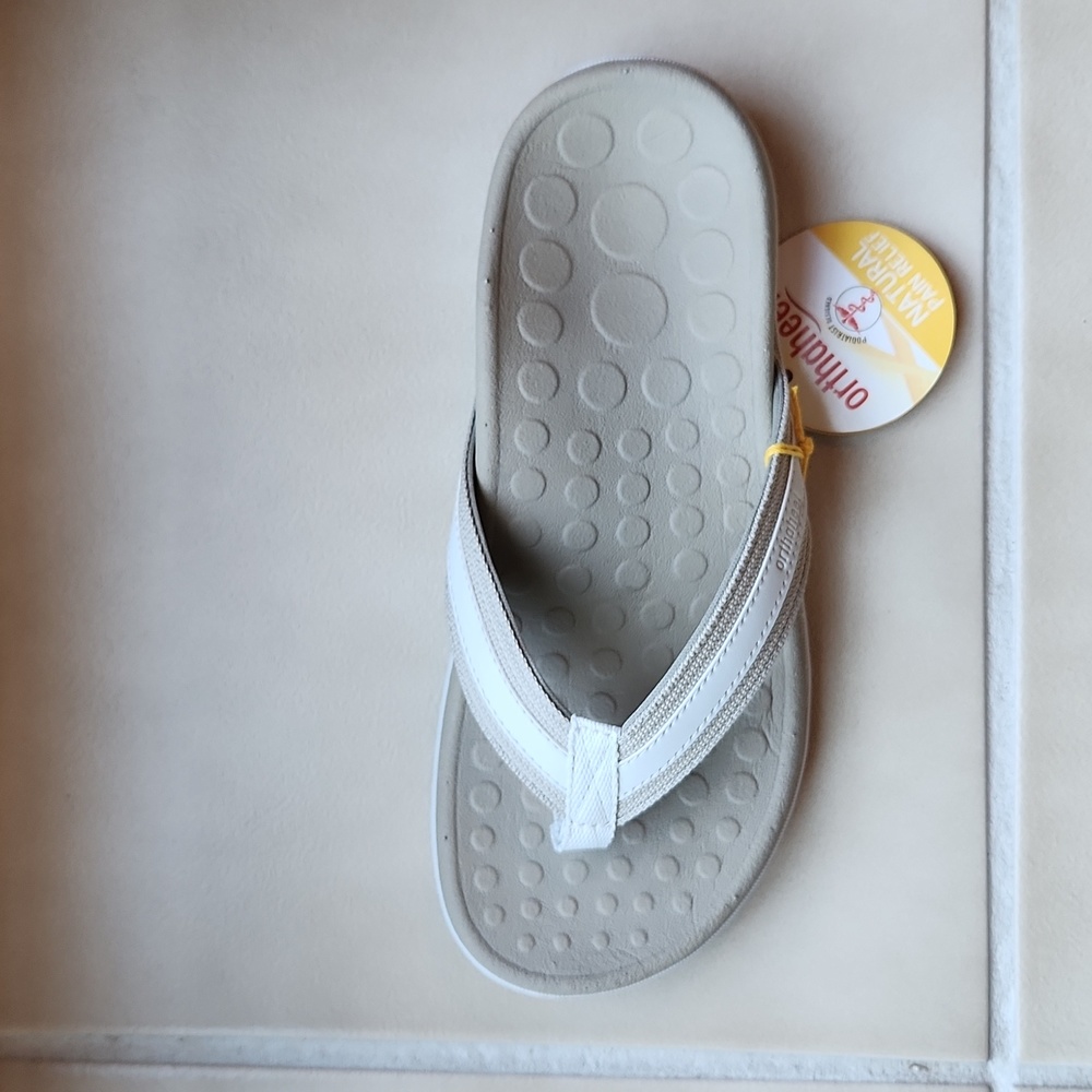 New Orthaheel Tide Women's Sandals, Size 5, white and natural